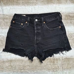 Black Levi Shorts 501 Women